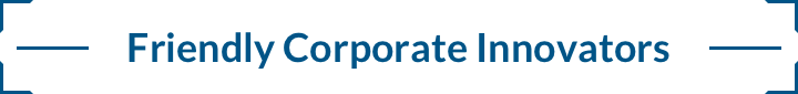 Friendly Corporate Innovators subheader graphic